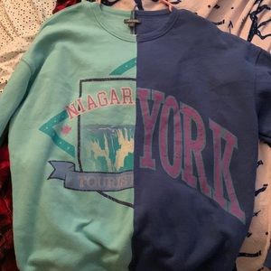 Half split sweater